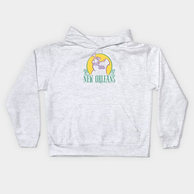 New Orleans Jazz Music Kids Hoodie by Cedric Hohnstadt